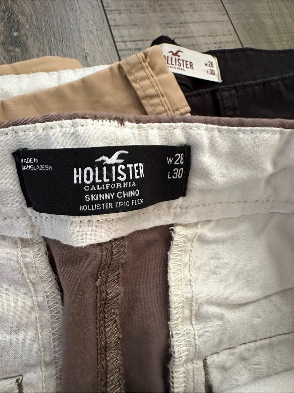 Hollister Chino Pants Mens 28x30 Epic Flex Stretch Casual Twill Lot Of 3